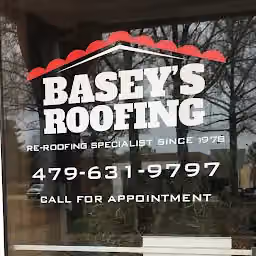 Basey's Roofing logo, Roofing in Rogers, AR