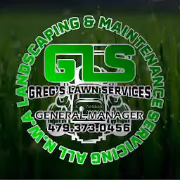 Greg's Lawn Services logo, Landscaping and lawn care in Northwest Arkansas