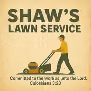 Shaw’s Lawn Service logo, Landscaping and lawn care in Northwest Arkansas
